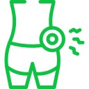 Icon of a human torso with a circular target on the abdomen.