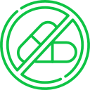 No pills or medication symbol in green circle.